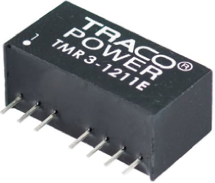 TRACOPOWER TMR 3E DC-DC Converter, 12V dc/ 250mA Output, 36 → 75 V dc Input, 3W, Through Hole, +85°C Max Temp
