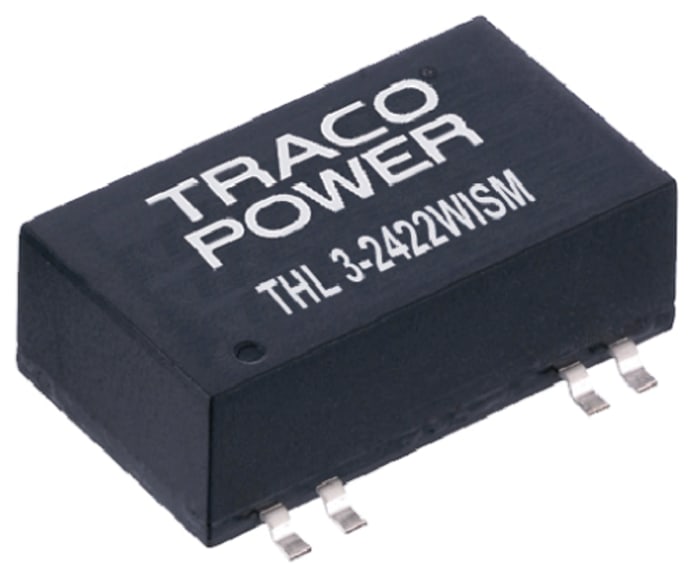 TRACOPOWER THL 3WISM DC-DC Converter, 15V dc/ 200mA Output, 9 → 36 V dc Input, 3W, Surface Mount, +85°C Max Temp