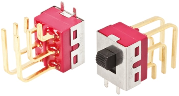 RS PRO PCB Slide Switch DPDT Latching 400 mA @ 20 V Slide