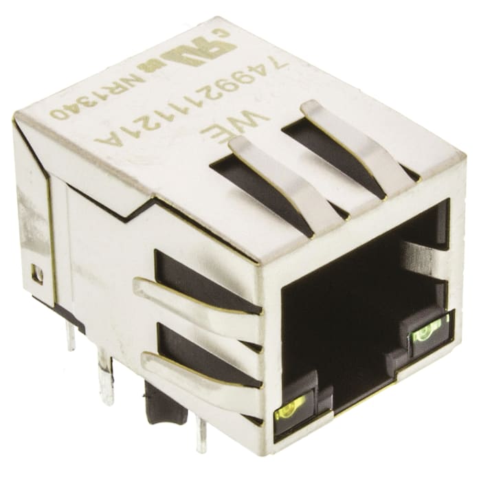 Connecteur RJ45 Wurth Elektronik Femelle, Blindé Traversant Angle Droit