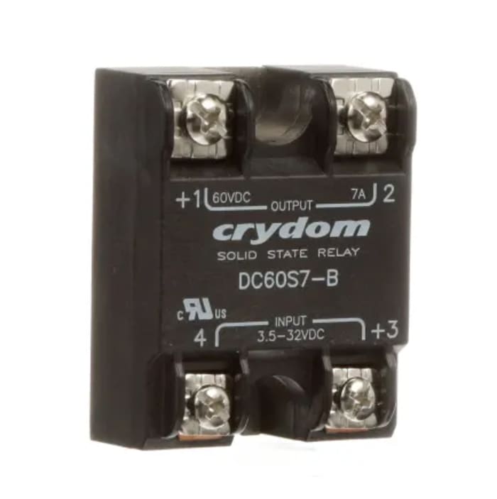 Sensata Crydom DC60 Series Solid State Relay, 7 A Load, Surface Mount, 60 V dc Load, 32 V dc Control
