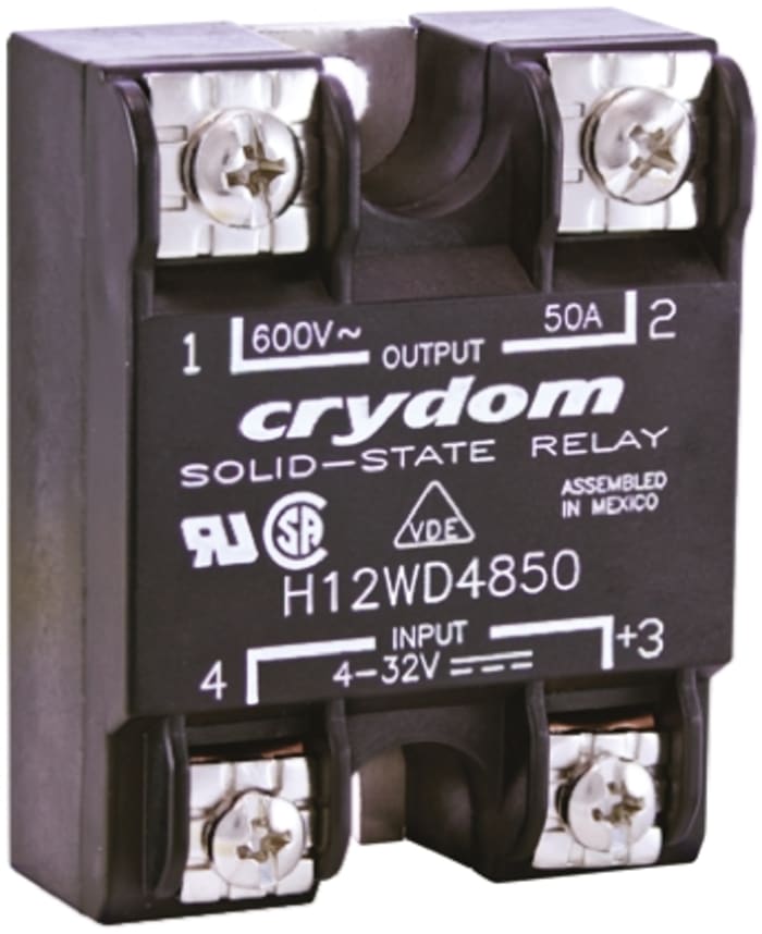Sensata Crydom H12WD Series Solid State Relay, 125 A Load, Panel Mount, 660 V rms Load, 32 V dc Control