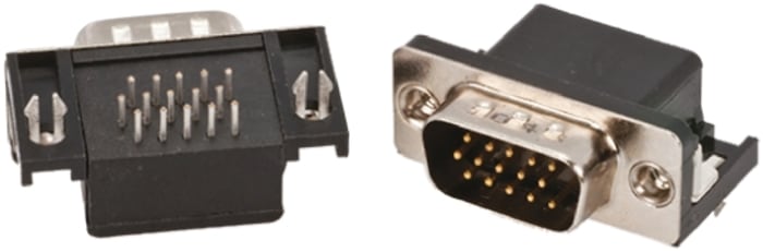 Konektor PCB D-Sub, řada: 10090926, počet kontaktů: 15, orientace těla: Pravý úhel, Průchozí otvor, rozteč: 2.29mm,