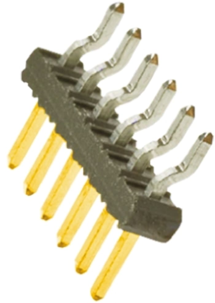 Amphenol Communications Solutions Minitek Series Right Angle Surface Mount Pin Header, 12 Contact(s), 2.0mm Pitch, 1