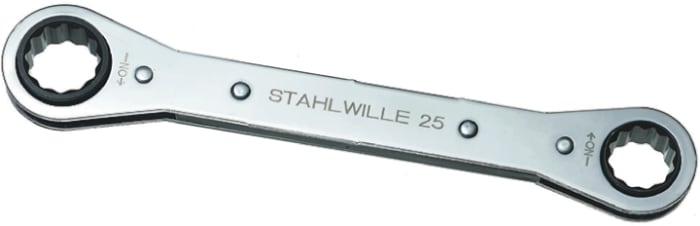 STAHLWILLE Ratchet Ring Spanner, 1/2in, Imperial, Double Ended, 174 mm Overall
