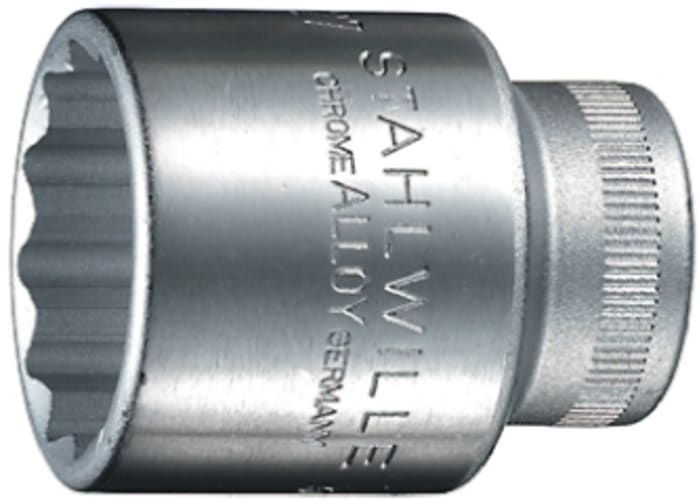 STAHLWILLE 1/2 in Drive 10mm Standard Socket, 12 point, 38 mm Overall Length