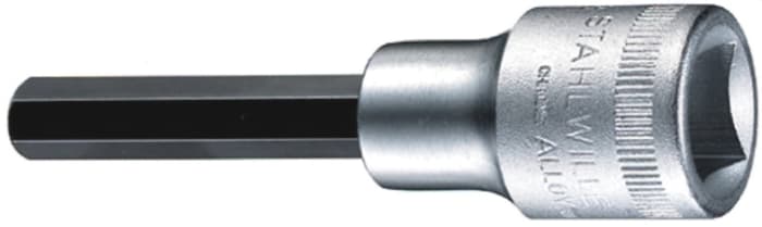 STAHLWILLE 1/2 in Drive Bit Socket, Hex Bit, 14mm, 140 mm Overall Length