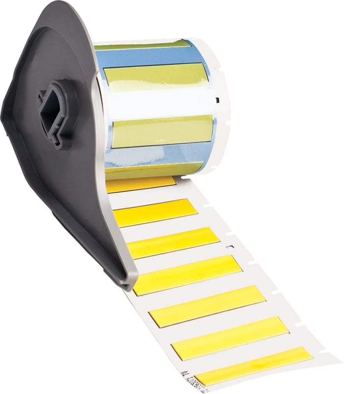 Brady B-342 PermaSleeve Yellow Heatshrink Labels, 44.45mm Width, 11.15mm Height, 100 Qty