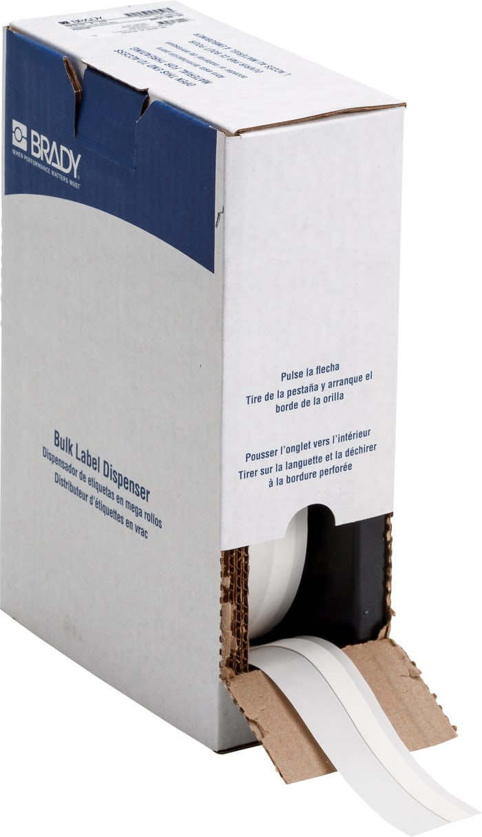 Brady B-342 PermaSleeve White Heatshrink Labels, 11.15mm Width, 11.15mm Height, 1 Qty