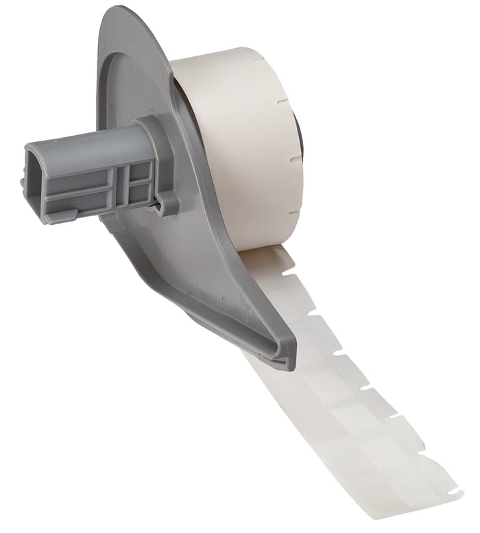 Brady B-427 Self-laminating Vinyl Transparent/White Cable Labels, 12.70mm Width, 19.05mm Height, 500 Qty