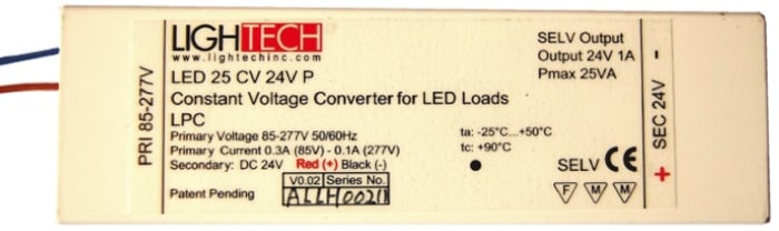 Lightech, 24V Output, 25W Output, Constant Voltage