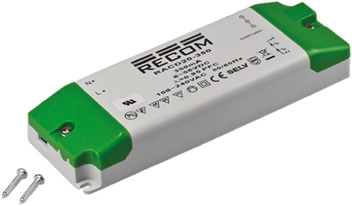 Recom, 6 → 56V Output, 20W Output, 350mA Output, Constant Current