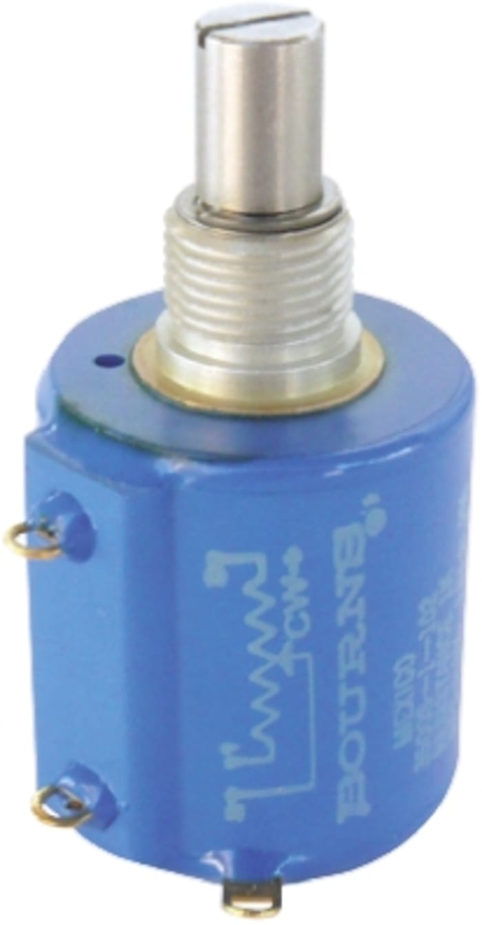 Bourns 3500 Serisi Potansiyometre, 6,35 mm Şaftlı, 10 Dönüşlü, Maks. Direnç 10kΩ, ±3%, 2W, ±50ppm/°C