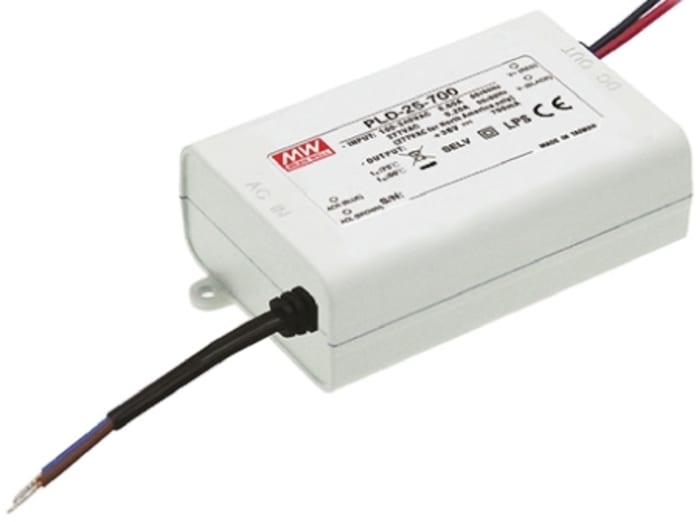 MEAN WELL, 24 → 36V Output, 25.2W Output, 700mA Output, Constant Current