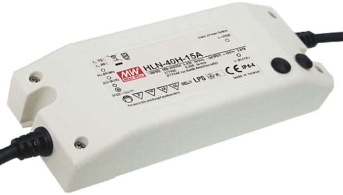MEAN WELL, 24V Output, 40.1W Output, 1.67A Output, Constant Voltage