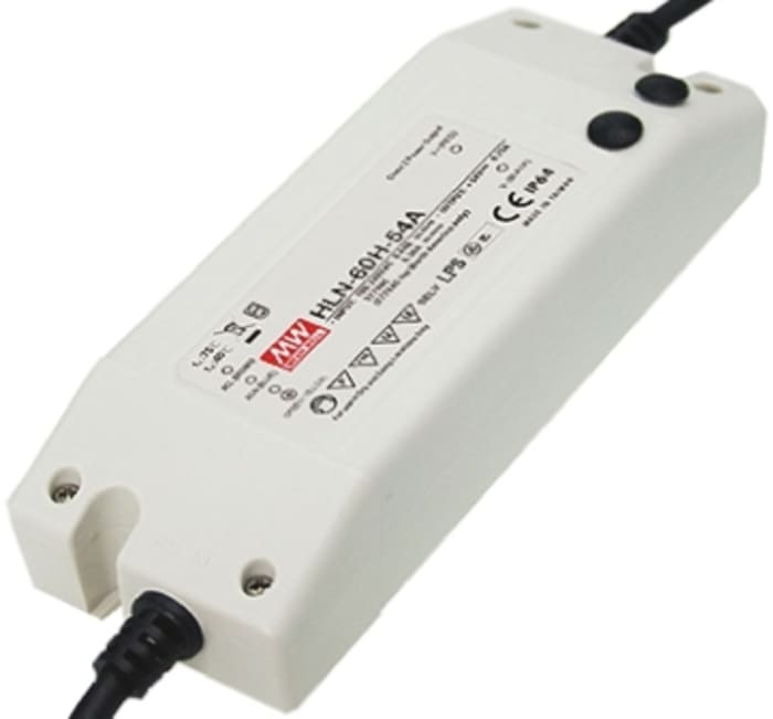 MEAN WELL, 24V Output, 60W Output, 2.5A Output, Constant Voltage