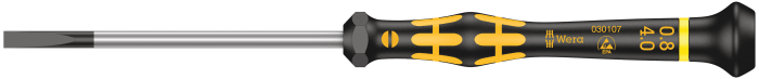 Tournevis de précision Wera, pointe , pour vis Fendu 4 x 0,8 mm type Tournevis de précision, ESD