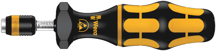 Wera Adjustable Torque Screwdriver, 1.2 → 3Nm, 1/4'' Drive, ESD Safe, ±6 % Accuracy
