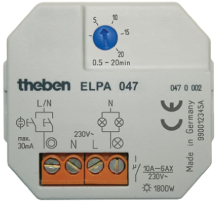Theben Timer Light Switch 230 V ac, 1-Channel