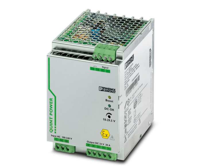 Phoenix Contact QUINT POWER Switched Mode DIN Rail Power Supply, 85 → 264V ac ac Input, 24V dc dc Output, 20A