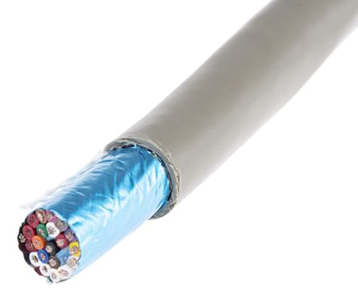 Alpha Wire ProTekt Series Data Cable, 15 Cores, 0.23 mm², Screened, 24 AWG, 50m, Screened Shield