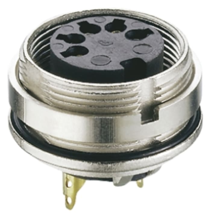 Lumberg 7 Pole Din Socket, DIN EN 60529, 5A, 250 V ac IP68, Female, Panel Mount