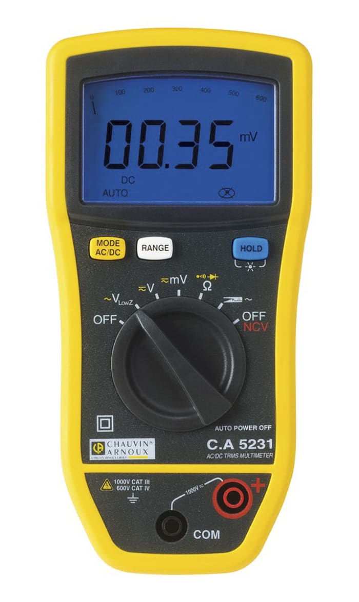 Multimètre Ca 5231 Chauvin Arnoux Portable, 1000V c.a. 600A c.a.