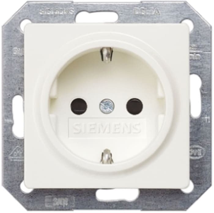 5UB1518 Siemens Siemens White Plug Socket, Type F German Schuko