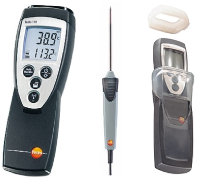 Testo 110 Handheld Digital Thermometer, 1 Input(s), +150°C Max, ±0.3 % Accuracy