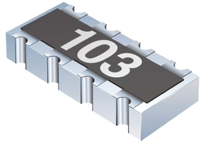Bourns, CAT10 47Ω ±5% Isolated SMT Resistor Array, 4 Resistors, 0.125W total, 0804, Concave