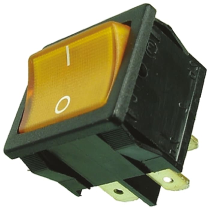 Marquardt Illuminated DPST, On-Off Rocker Switch Panel Mount