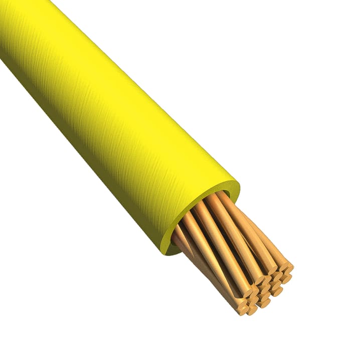 Alpha Wire Ecogen Ecowire Series Yellow 0.08 mm² Hook Up Wire, 28 AWG, 7/0.12 mm, 305m, MPPE Insulation, 6710 YL001