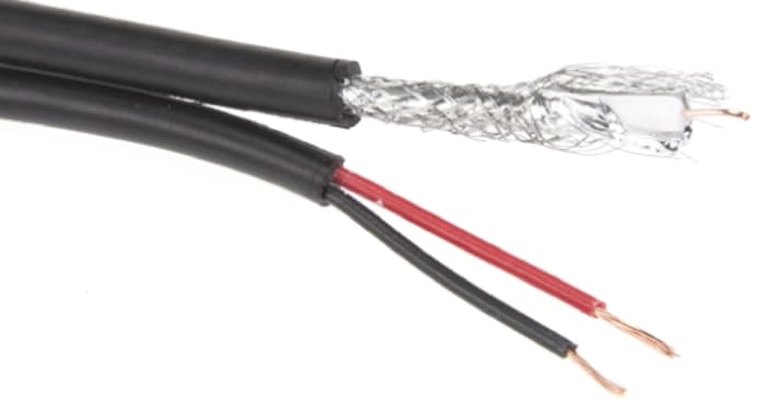 Câble coaxial RS PRO, RG59, 200m, Noir