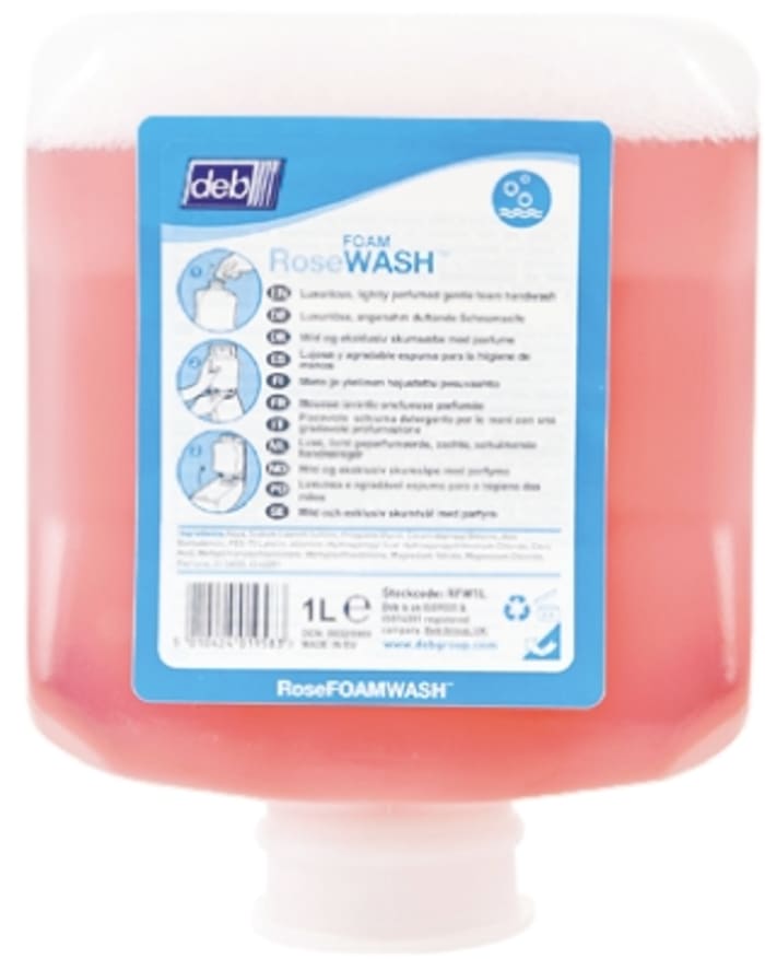 deb stoko Floral Rose Wash Hand Soap Dispenser - 1 L Cartridge