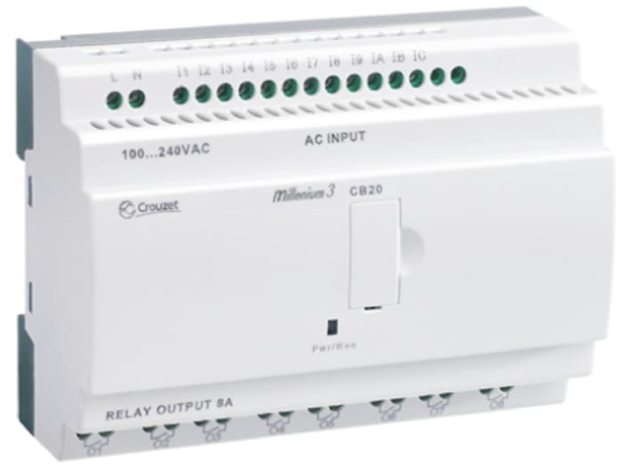 Crouzet Millenium 3 Series Logic Module, 230 V ac Supply, Relay Output, 12-Input, Digital Input
