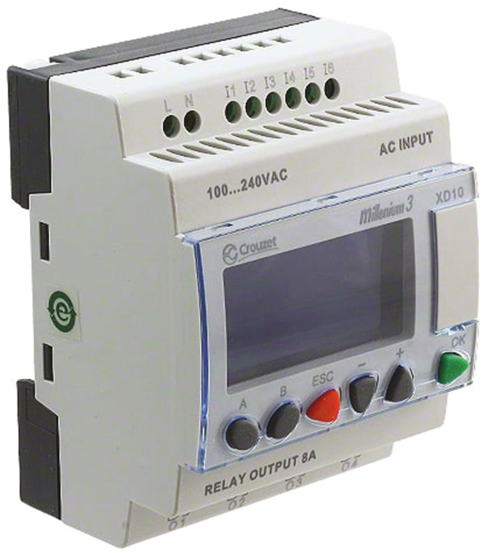 Crouzet Millenium 3 Series Logic Module, 24 V ac Supply, Relay Output, 6-Input, Digital Input