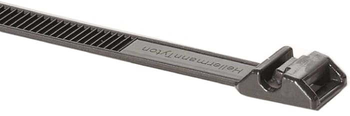 Serre-câble HellermannTyton Robusto, 180mm x 9 mm, Noir, en PA 11, x 100