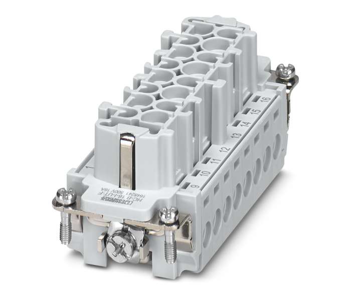 Phoenix Contact Heavy Duty Power Connector Insert, 16A, Female, HEAVYCON B16 Series, 16 Contacts