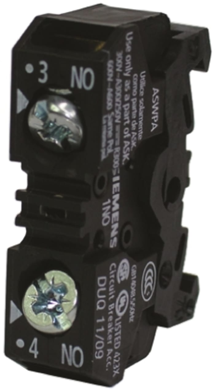 Siemens Siemens 3SB3 Series Contact Block, 1NO