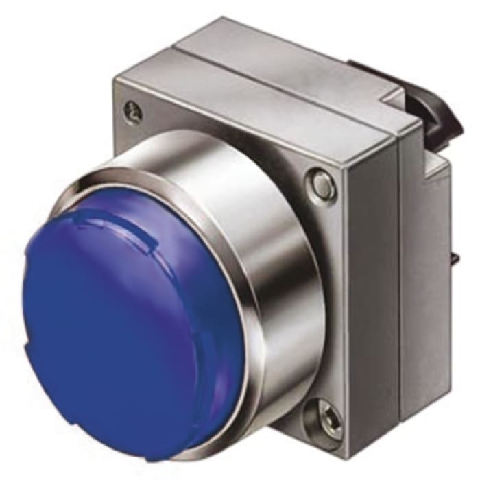 Siemens serie 3SB3, Ø 22mm, de color Gris, Redondo, Enclavamiento, IP67