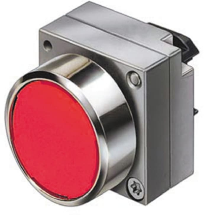 Siemens 3SB3 Series Red Round, Latching Actuation, 22mm Cutout