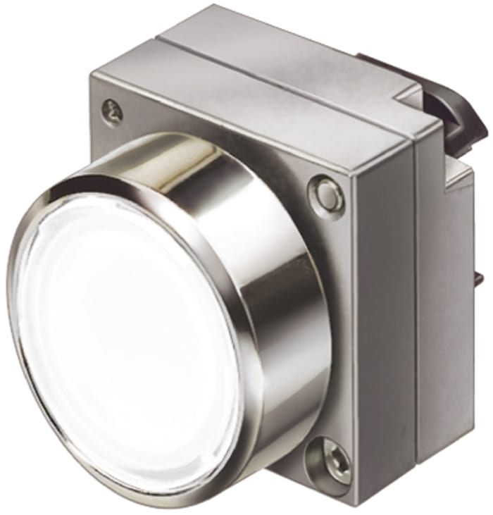 Siemens 3SB3 Series White Round, Momentary Actuation, 22mm Cutout