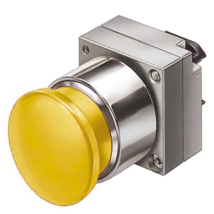 Siemens serie 3SB3, Ø 22mm, de color Amarillo, Redondo, Momentáneo, IP67