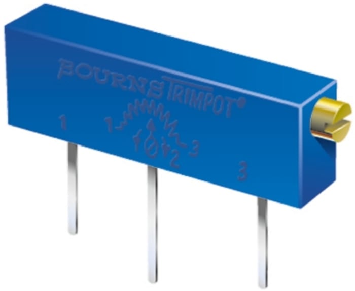 Ladicí potenciometr 10kΩ ±10% ±100ppm/°C 1W 22otáčkový, Průchozí otvor, Kolík, řada: 3059 Bourns