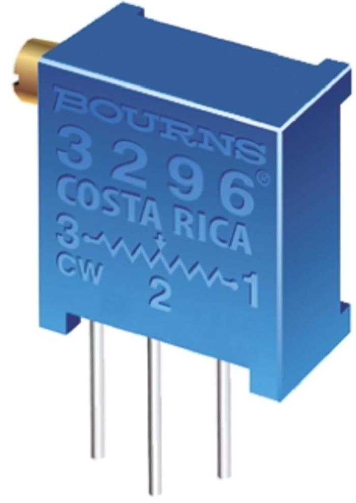 Ladicí potenciometr 1kΩ ±10% ±100ppm/°C 0.5W 25otáčkový, Průchozí otvor, Kolík, řada: 3296 Bourns