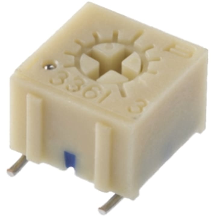 1kΩ, SMD Trimmer Potentiometer 0.5W Top Adjust Bourns, 3361