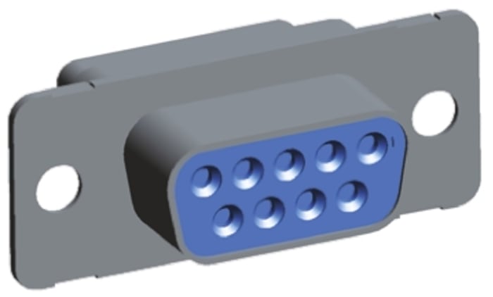 TE Connectivity, AMPLIMITE 109 Series Straight Military Crimp D-Sub Connector, Socket, 9 Pin