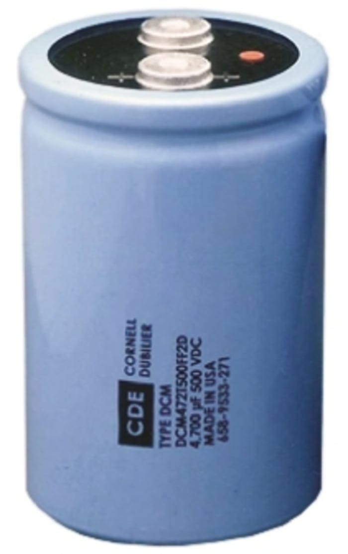 Condensateur Cornell-Dubilier série DCMC, Aluminium électrolytique 36000μF, 75V c.c.