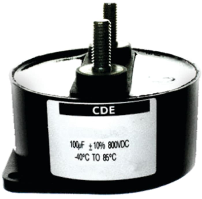 Cornell-Dubilier 944U Polypropylene Film Capacitor, 1.2kV dc, ±10%, 47μF, Stud Mount