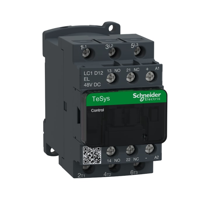 Schneider Electric TeSys D LC1D Contactor, 48 V dc Coil, 3-Pole, 12 A, 3NO, 690 V ac